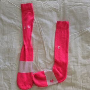Under Armour Neon Pink Soccer Socks Size MEDIUM